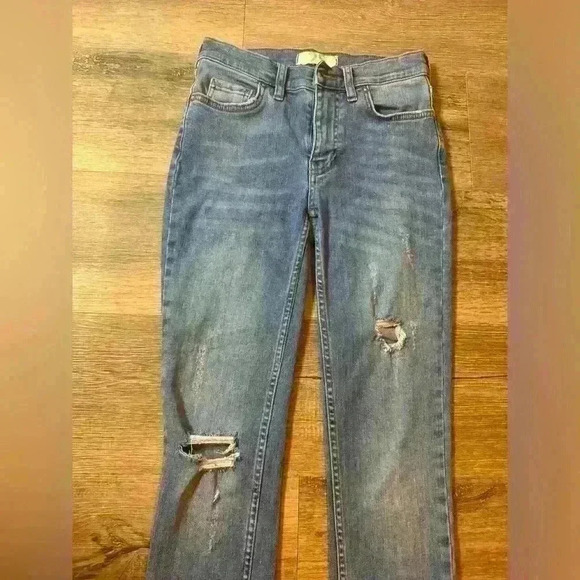 Free People Great Heights Frayed Fringe Skinny Jeans 25 - Picture 5 of 11